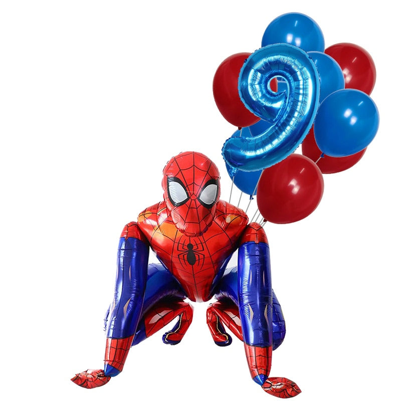 3D Marvel Big Spiderman Hero Foil Balloons Number