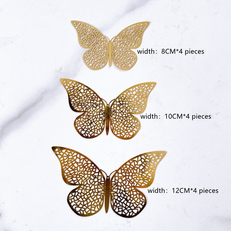 Gold Butterfly Cake Topper Home Decoration