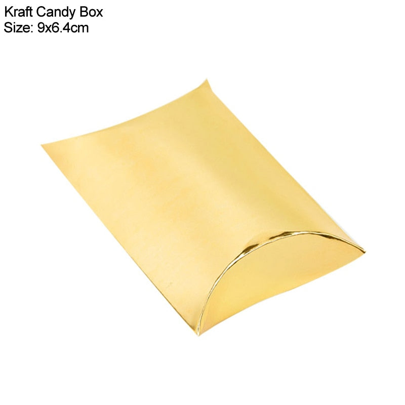 Pillow Candy Box Kraft Paper Gift Packaging Bags