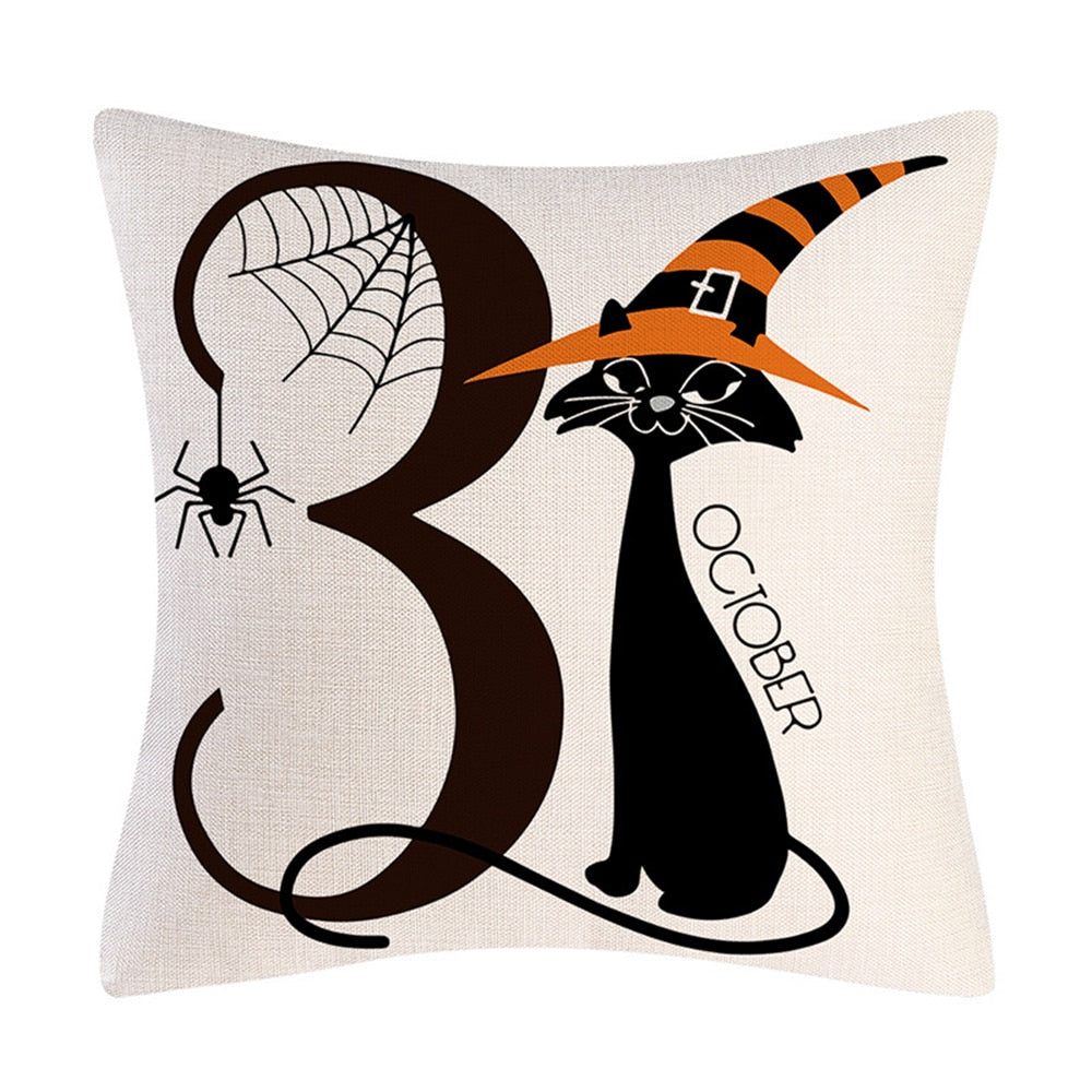New Linen Halloween Fall Cushion Cover