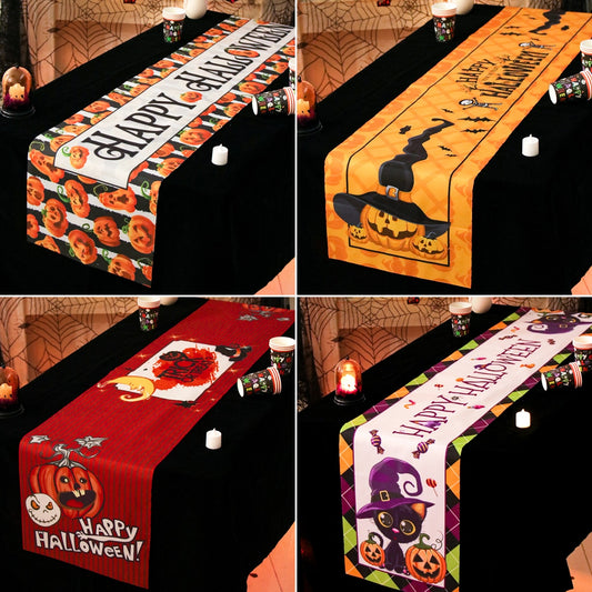 Halloween Ironable Pumpkin Table Runner