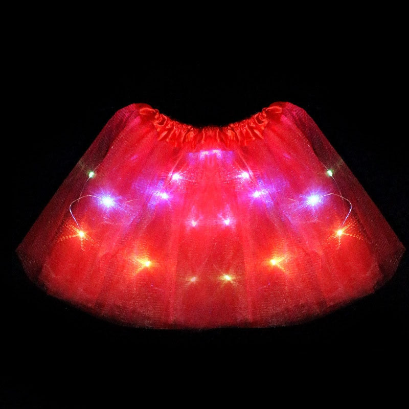 LED Children Costume Props Girls Skirts