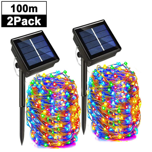 Outdoor Solar String Lights Waterproof Garden Fairy Lights