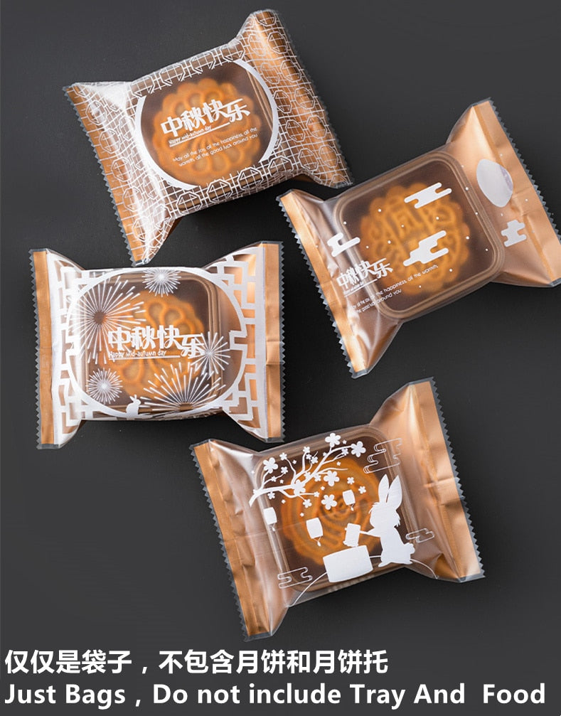 Mooncake Cake Packing Plastic Bags Homemade