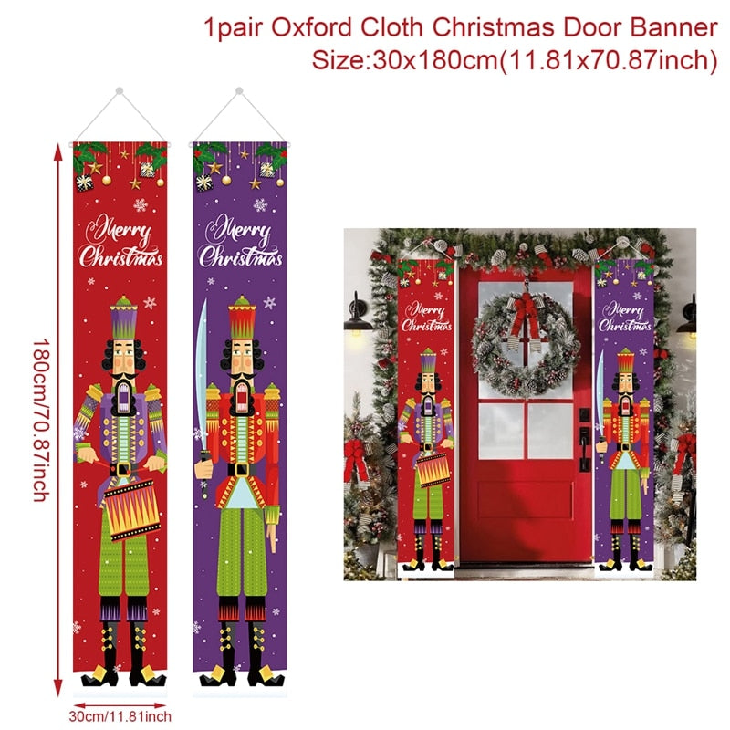 Christmas Door Decoration Merry Christmas Banner