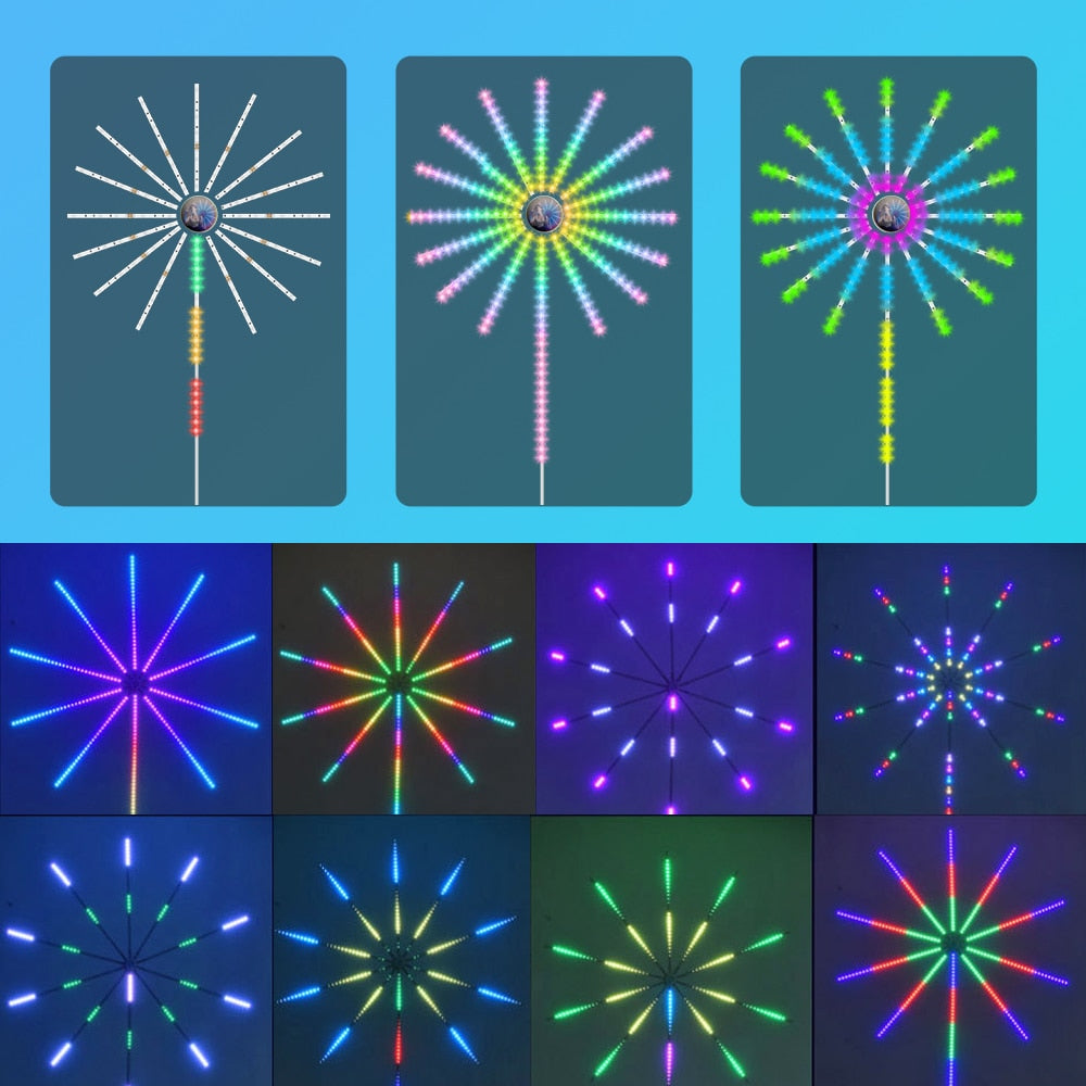 Firework Lights LED Strip Music Sync Color Remote Control