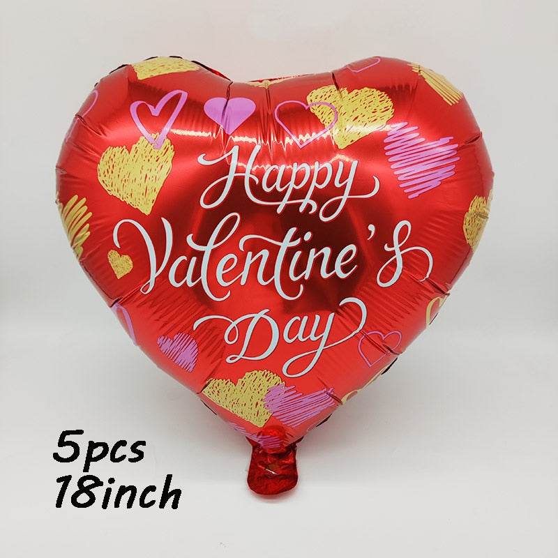 Red I Love You Heart Foil Balloon Happy Valentines Day