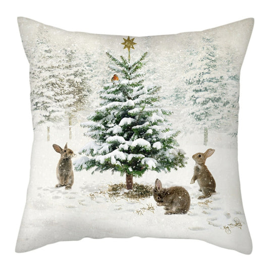 Rabbit Elk Christmas Pillowcase Merry Christmas Decor