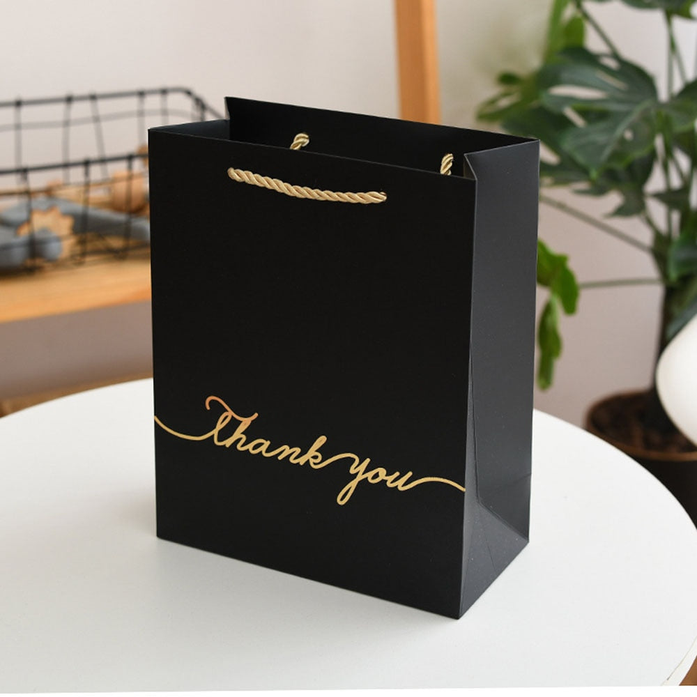 Kraft Paper Bag with Handles Solid Color