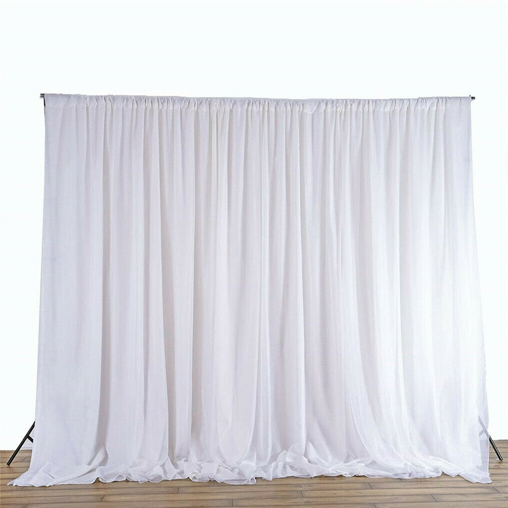 White Wedding Party Backdrop Drape Curtain