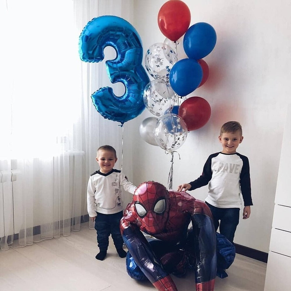 3D Marvel Big Spiderman Hero Foil Balloons Number