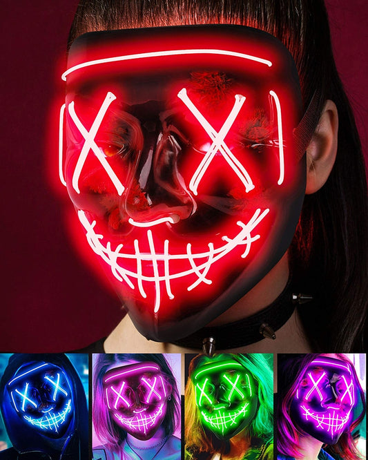 Halloween Neon Led Purge Mask Masque