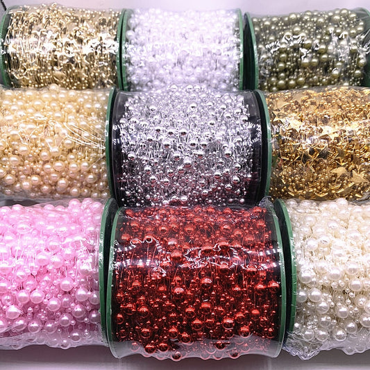 5 Yards 3-8mm Fishing Line Artificial Pearls