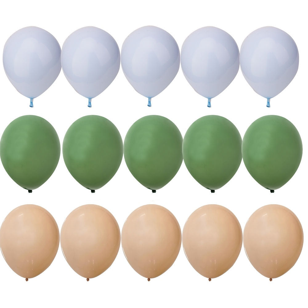 Balloon Kit Retro Green White Gold Balls Decor