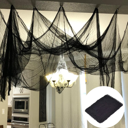 Creepy Cloth Black Netting Spider Web Decor Halloween