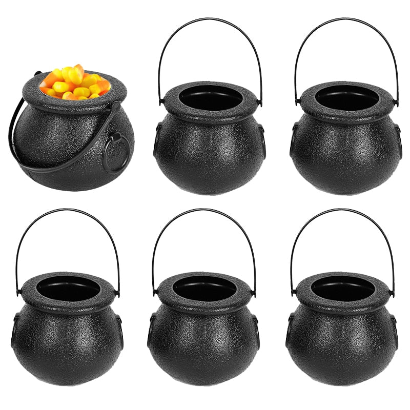 6pieces Mini Halloween Candy Bucket Pot