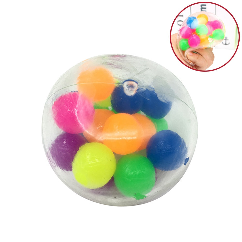 Clear Stress Balls Colorful Ball Mood Squeeze