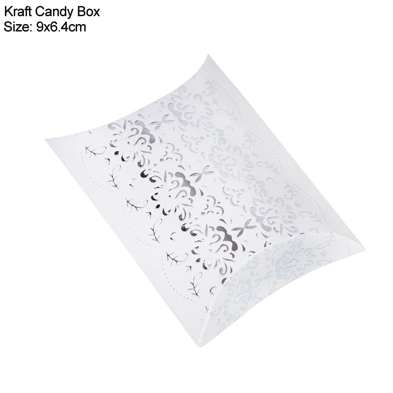 Pillow Candy Box Kraft Paper Gift Packaging Bags