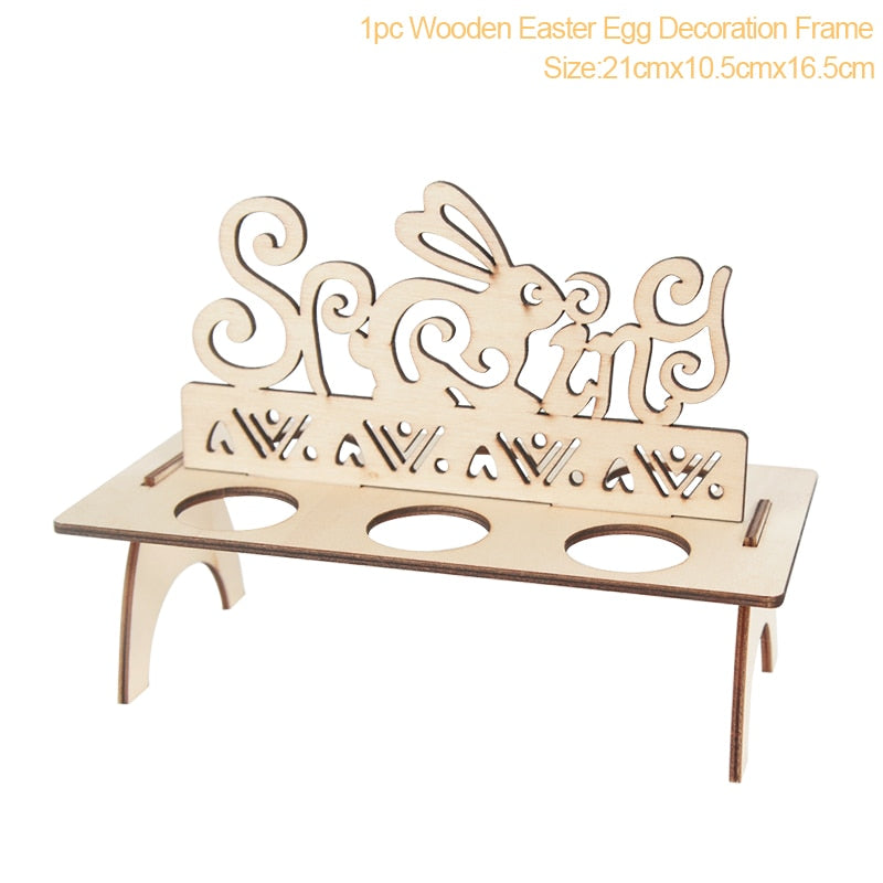 Easter Decoration for Home Wooden Easter Egg Holder