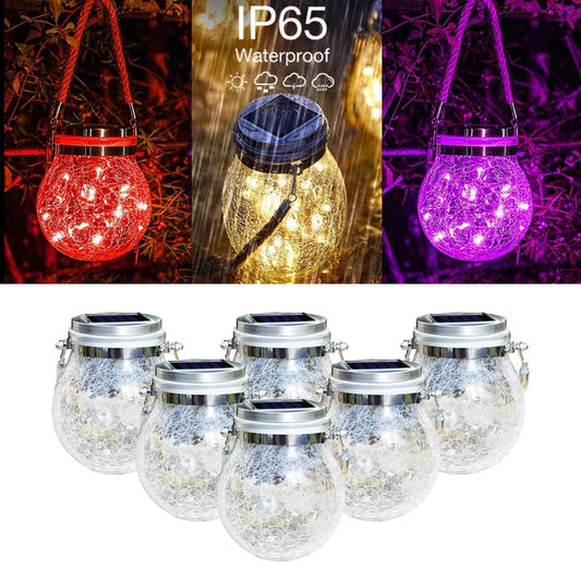 Solar Led Garden Lamp Christmas Cell Fixture Tree Jar Decoration Street Outdoor