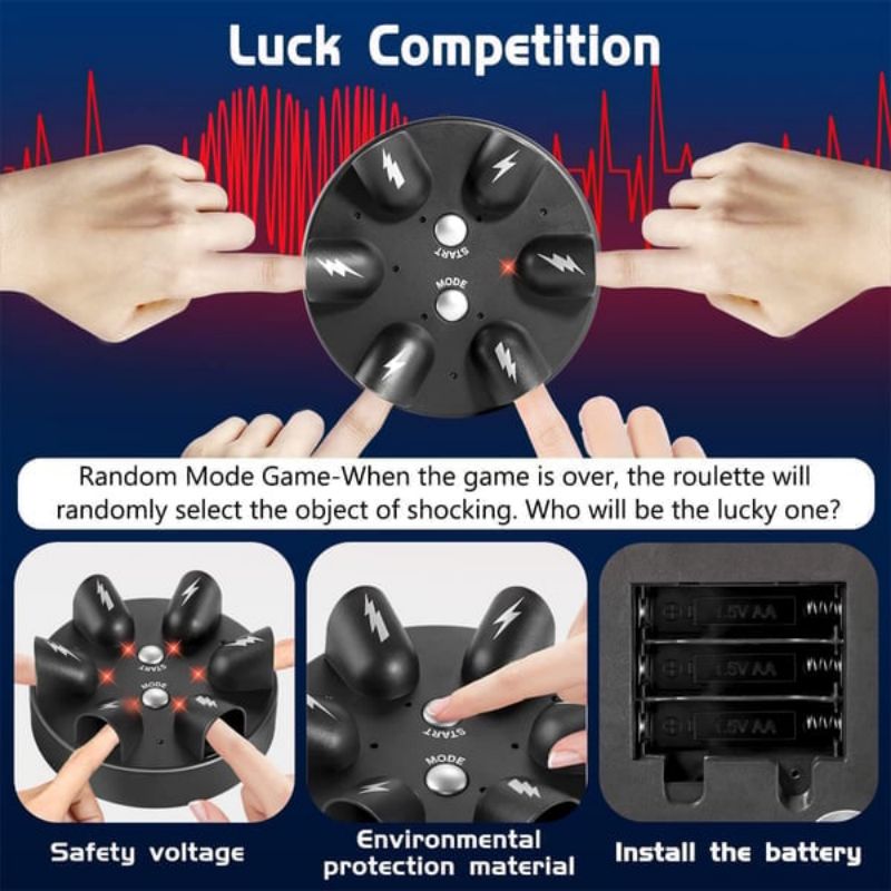 Shock Roulette Party Game Finger Lie Detector Spoof Shock Finger Game