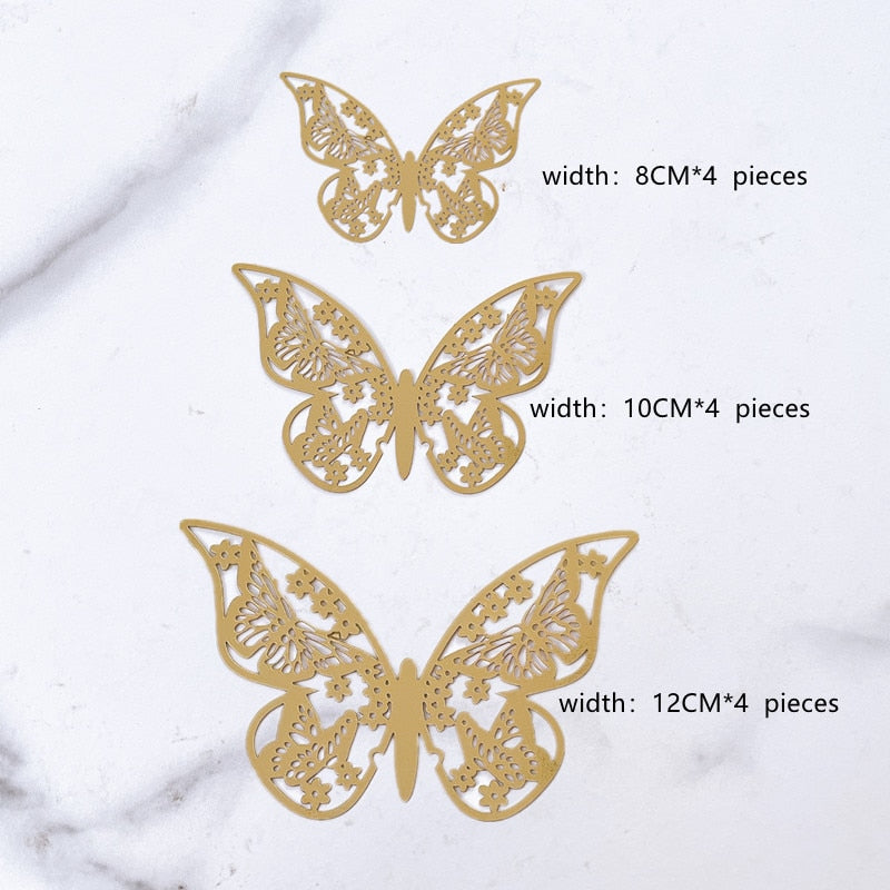 Gold Butterfly Cake Topper Home Decoration