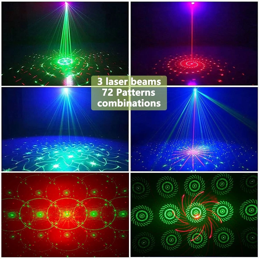 Stage Christmas Laser Projector Disco Rugby Rechargeable Festive Lights