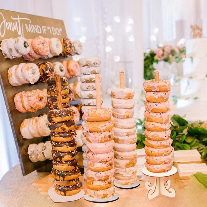 Wedding Decoration Wood Donuts Wall