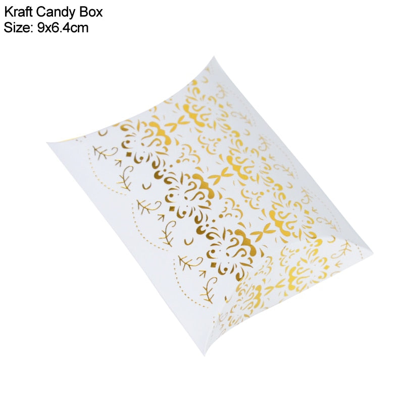 Pillow Candy Box Kraft Paper Gift Packaging Bags