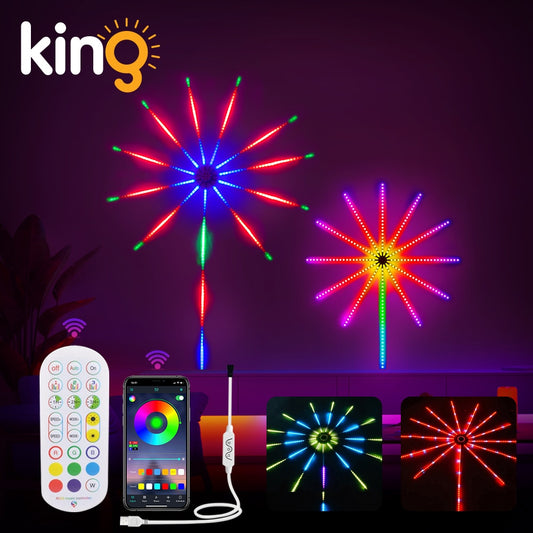 Firework Lights LED Strip Music Sound Sync Color Changing Remote Control