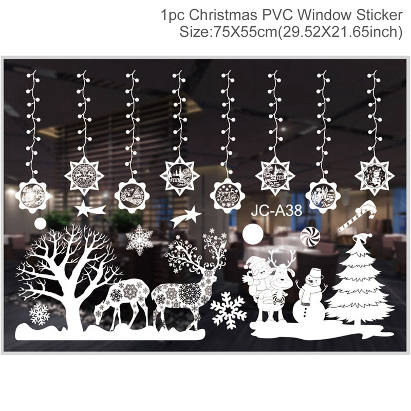 Wall Sticker Window Glass Christmas Decor