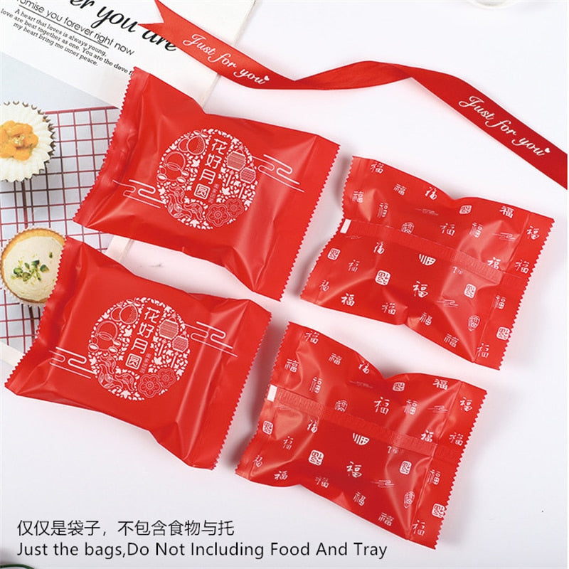 Mooncake Cake Packing Plastic Bags Homemade