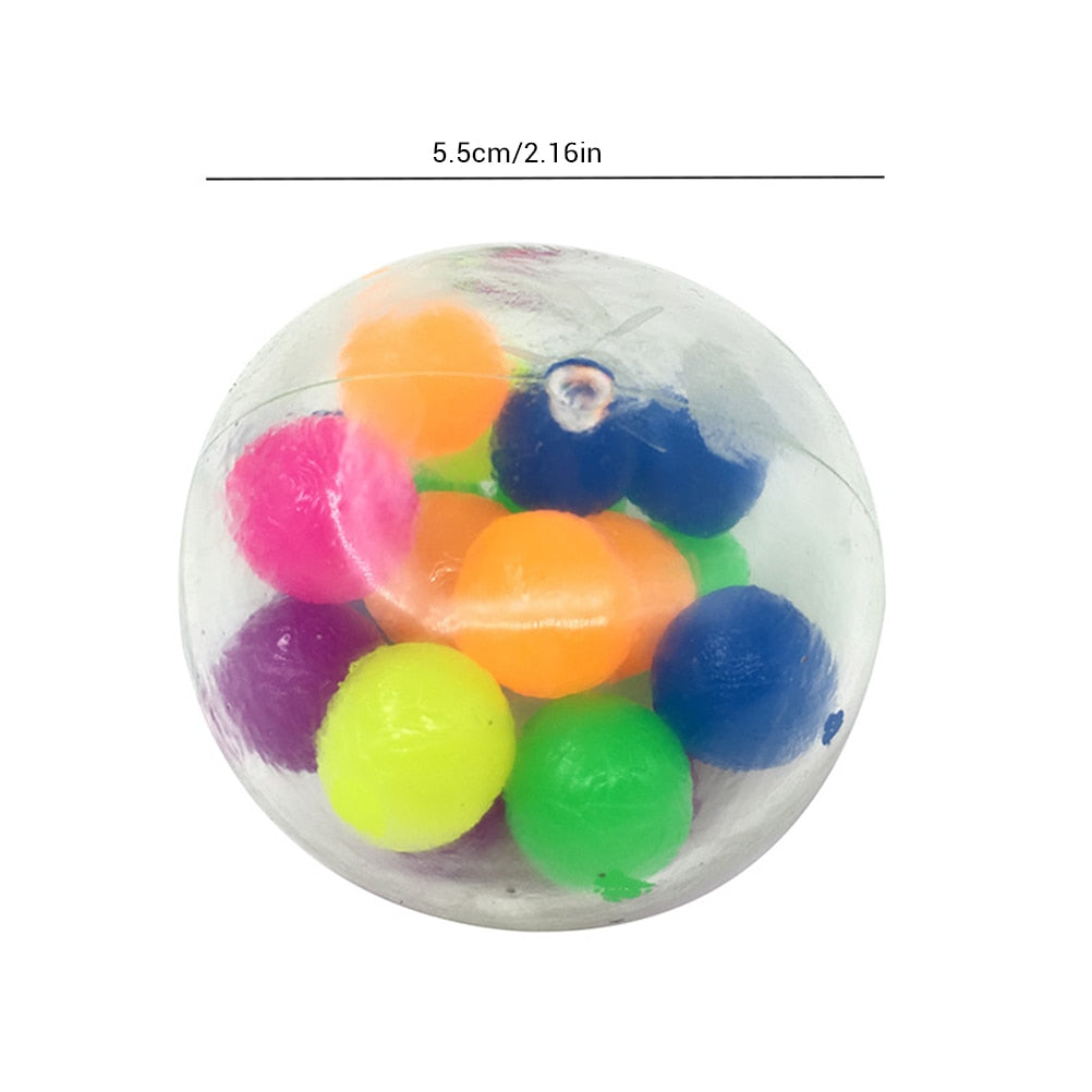 Clear Stress Balls Colorful Ball Mood Squeeze