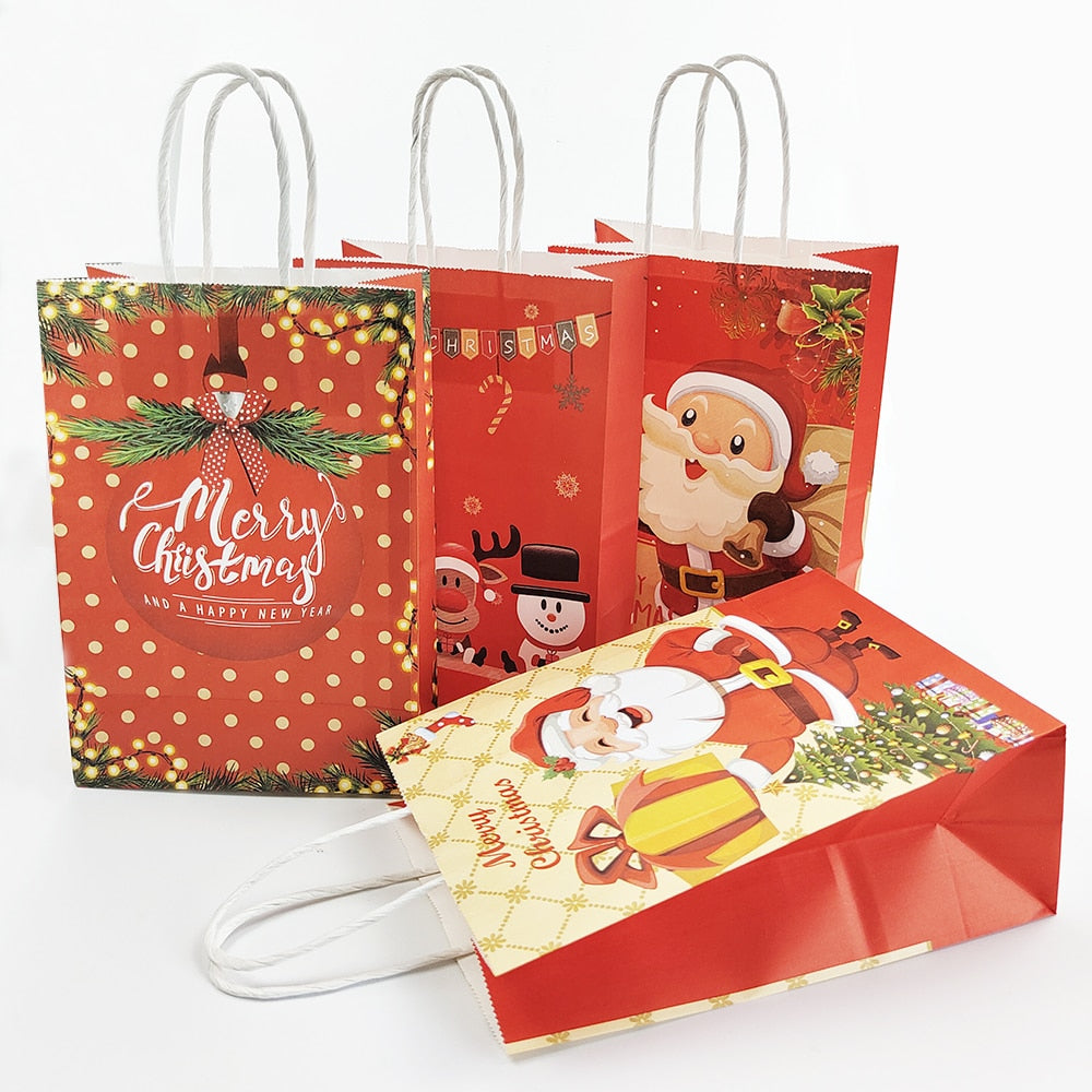 Christmas Macaron Paper Bags Candy Gift Packaging Bags