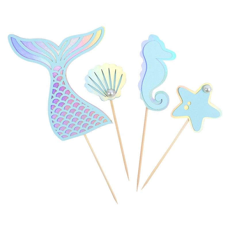 Mermaid Party Cake Supplies Adorable Glitter