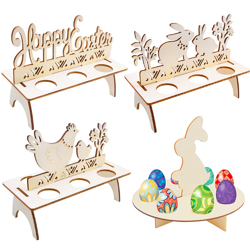 Easter Decoration for Home Wooden Easter Egg Holder