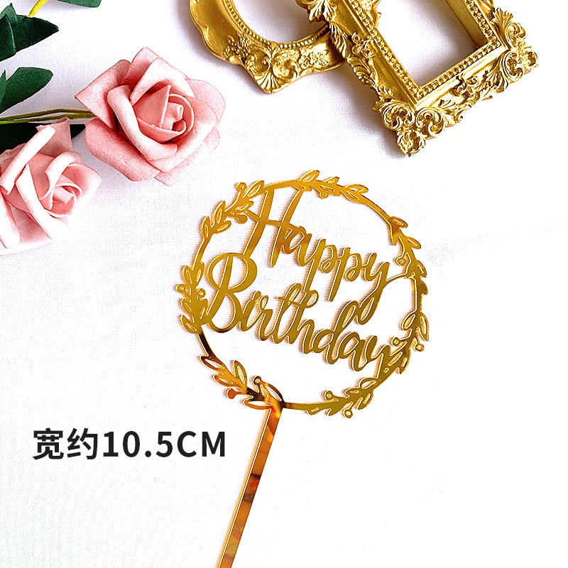 Cake Topper Happy Birthday Anniversary Party