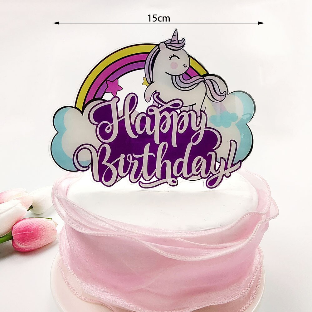 Happy Birthday Cake Topper Decoration Butterfly