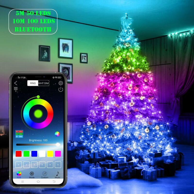 New LED Fairy String Light Remote Bluetooth USB Smart Garland Lamp Led Outdoor