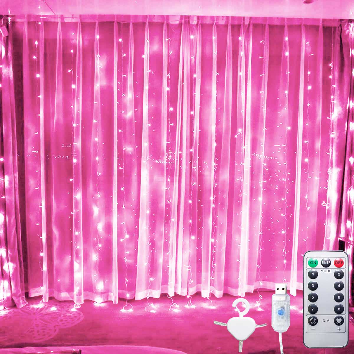 LED Curtain String Light Garland Party Table Bachelorette