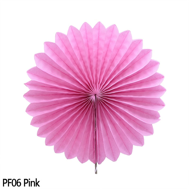 Color Tissue Paper Cut-Out Paper Fans Pinwheels