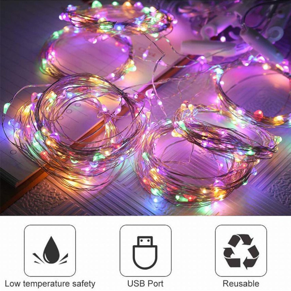 LED Curtain String Fairy Lights Christmas Decoration