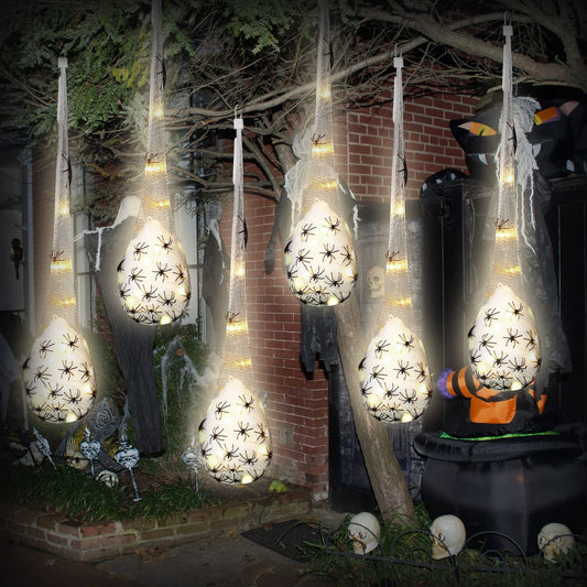 Halloween Decoration Hanging Light up Spider Egg