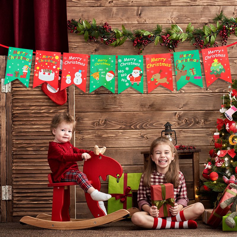 Christmas Banner Garland Merry Decoration