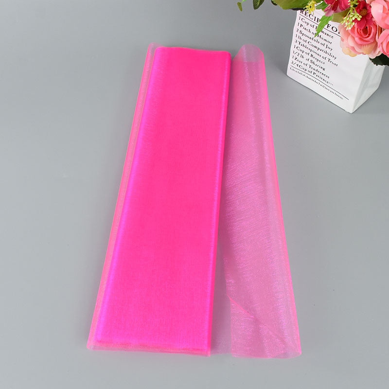 Sheer Crystal Organza Tulle Roll Fabric