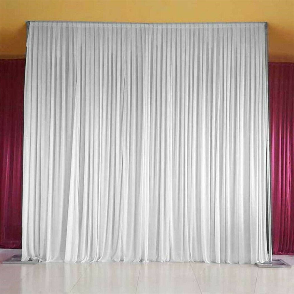 White Wedding Party Backdrop Drape Curtain