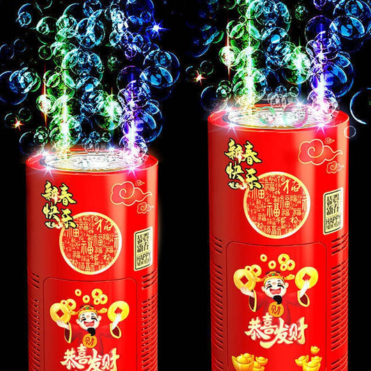 Automatic Fireworks Bubble Machine With Flash Lights Sounds