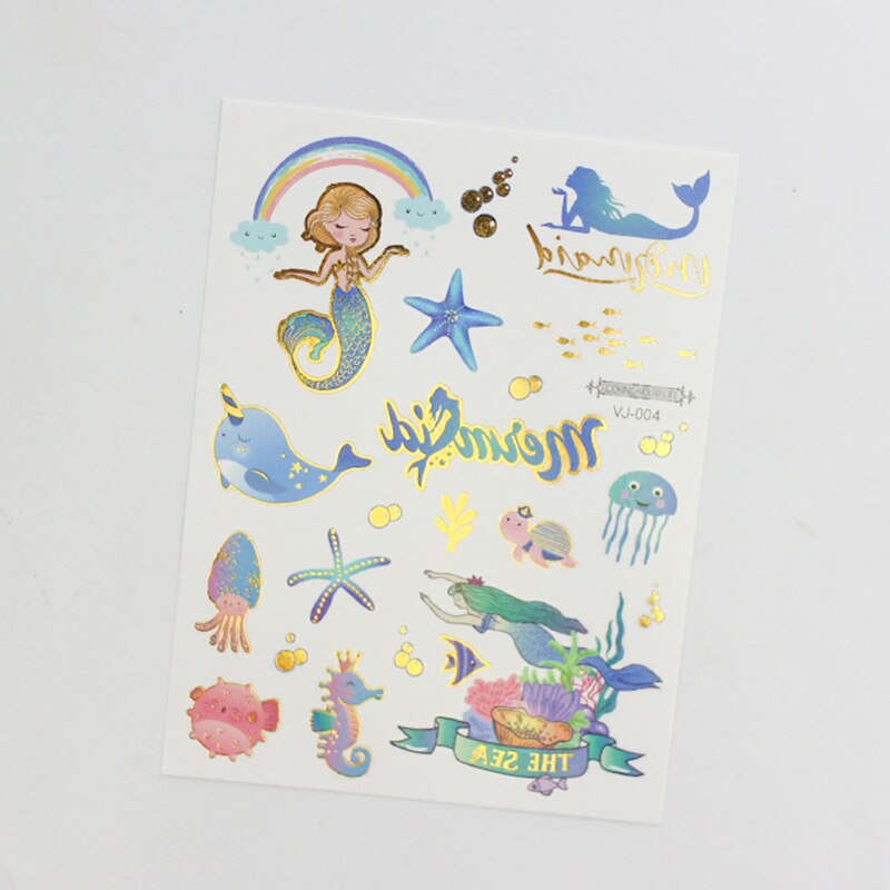 Mermaid Unicorn Tattoo Set Child Temporary