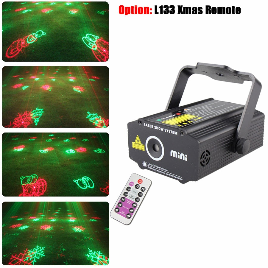 Laser Stars Patterns Projector Christmas Light Dance New Years Party Effect Lights