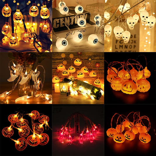 LED Halloween LED String Lights Portable Pumpkin